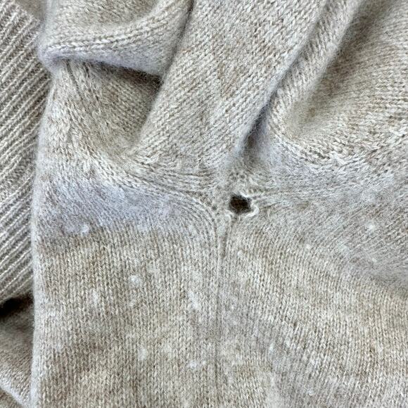 Quince Mongolian Cashmere Turtleneck Sweater Dress in Oatmeal Size Medium - Picture 14 of 15